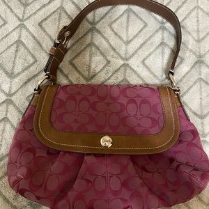 Purple and Brown Coach Purse